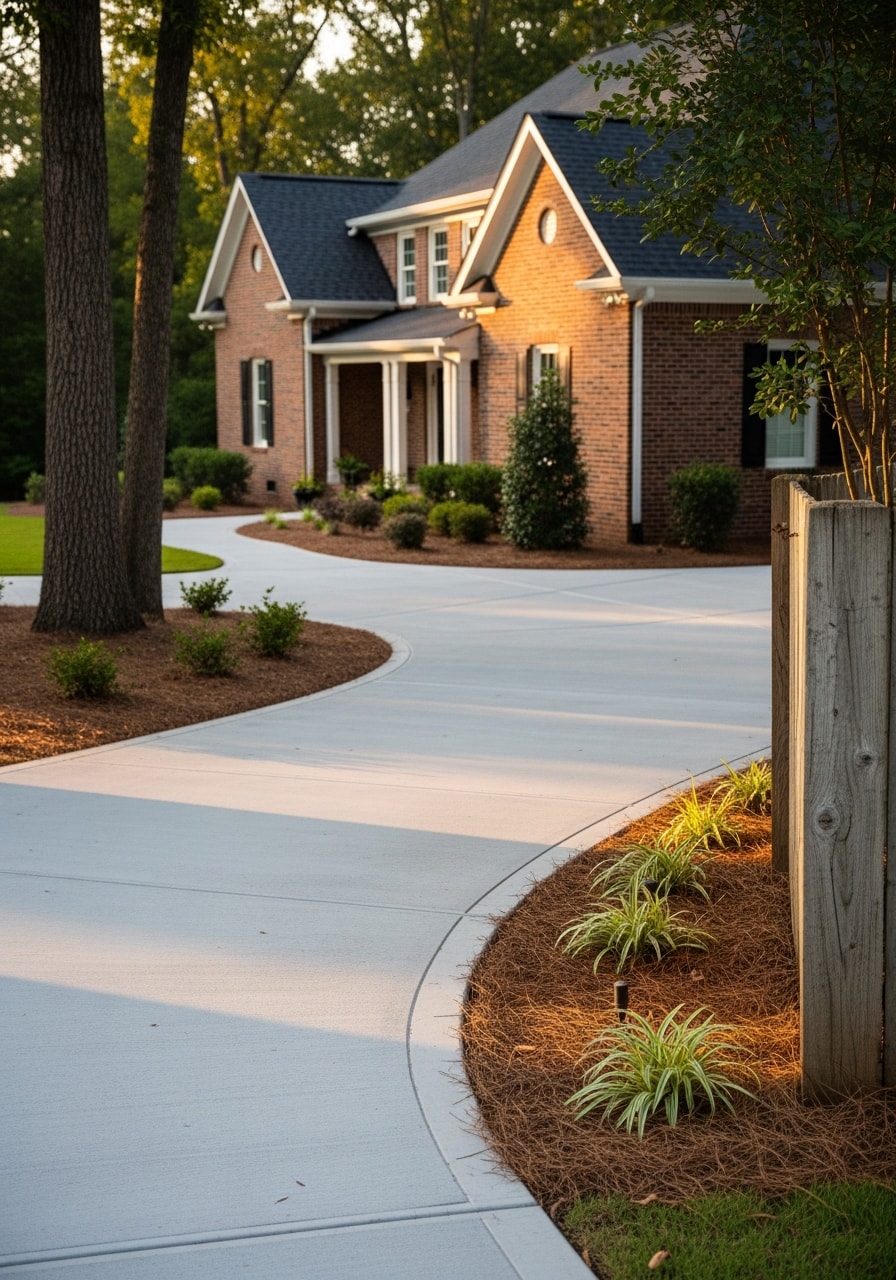 Residential property in Mooresville with quality finishing details and professional landscaping.